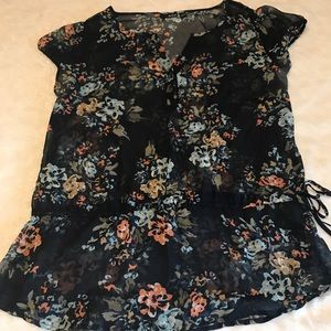 Cute sheer floral shirt